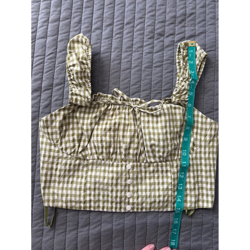 Olive Gingham A-Line Skirt Set - Women - Picture 5 of 7